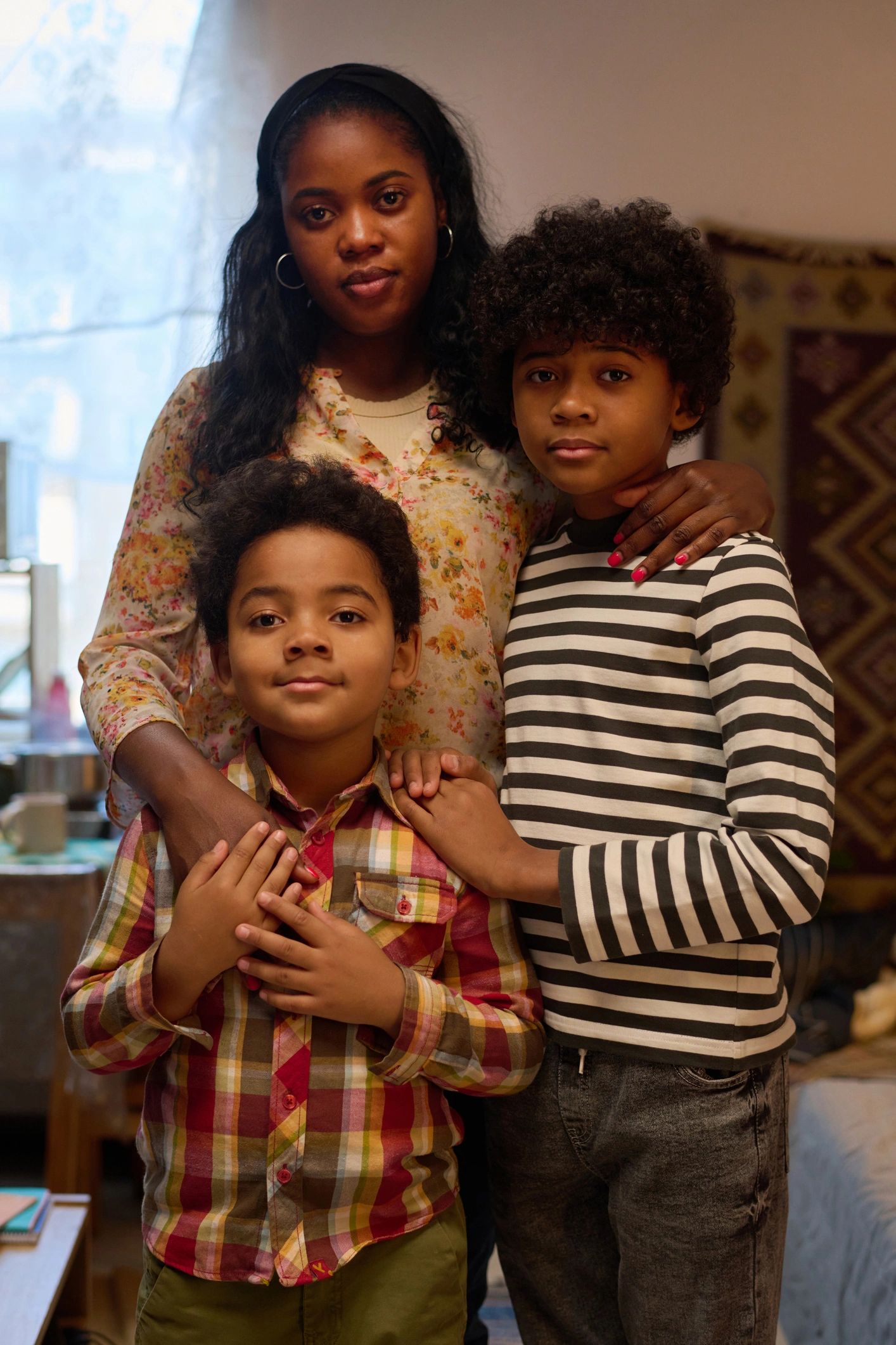 Embracing Family Moments in Cozy Home Setting